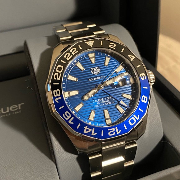 Tag Heuer Aquaracer Caliber 7 GMT - Batman Bezel